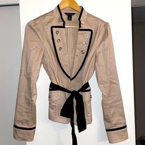 White House Black Market tan jacket size 8